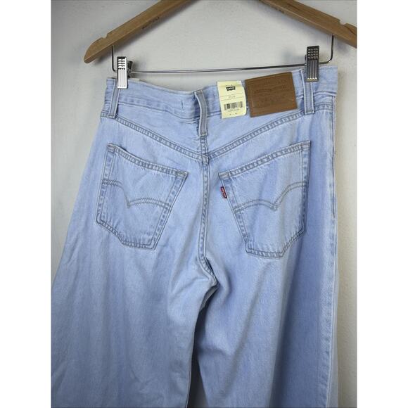 LEVI'S PREMIUM Light Mid Rise BAGGY DAD WIDE LEG Pleated Jeans Size 27 * 32 NWT - Picture 6 of 14